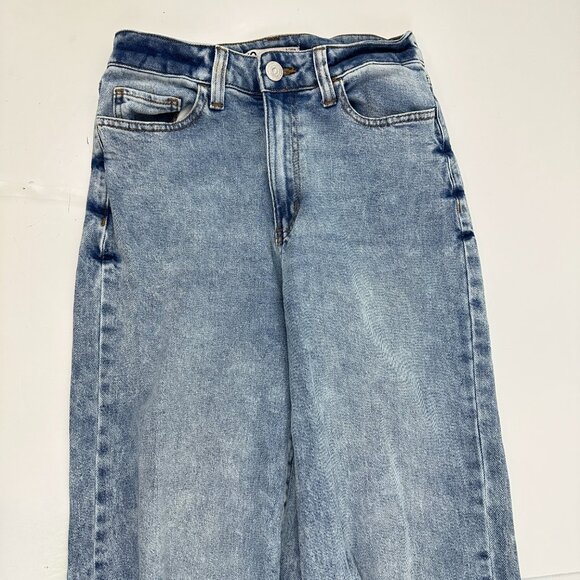 SO Highest Rise Distressed Baggy Dad Jean Women's size 3 Medium Blue Denim Jeans - Picture 2 of 5